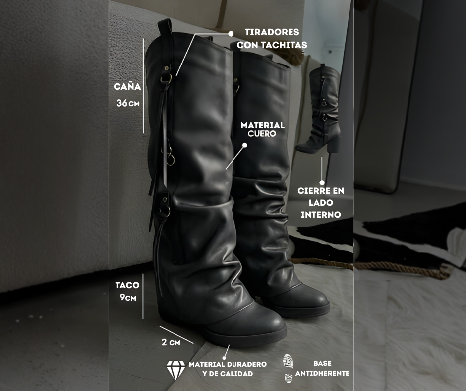 Botas Caña Volcada Chocolate