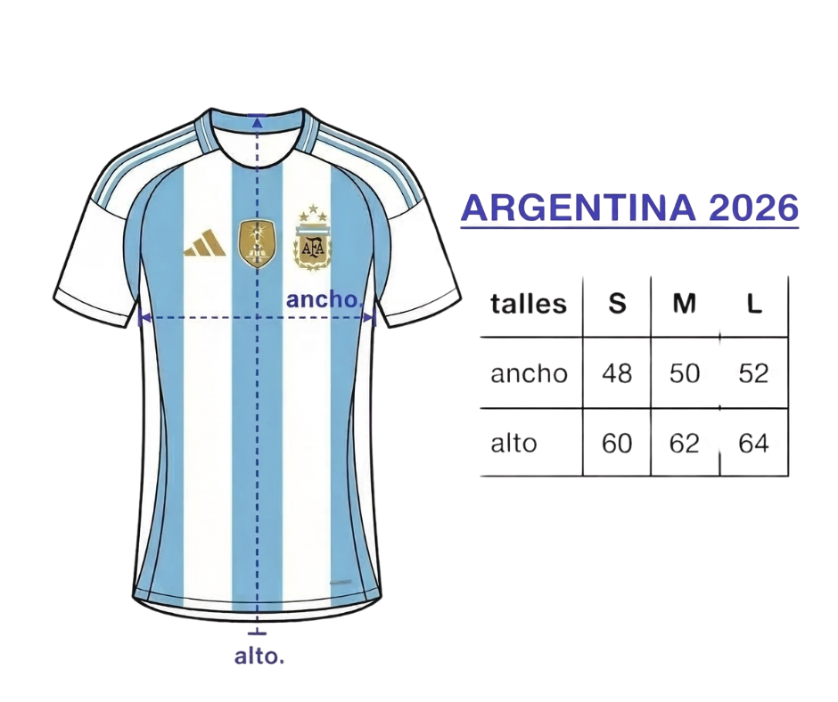 Camiseta Argentina 2026 - Tailandesa