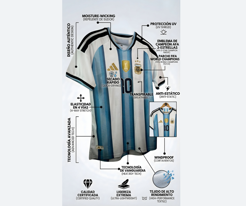 Camiseta Argentina 2026 - Tailandesa